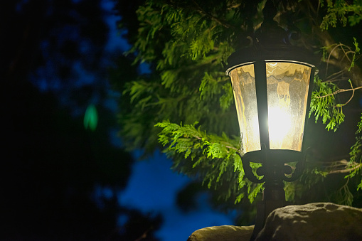 Vintage night street lamp in Pymble, Sydney suburb.
