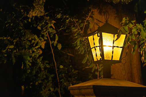 Vintage night street lamp in Pymble, Sydney suburb.