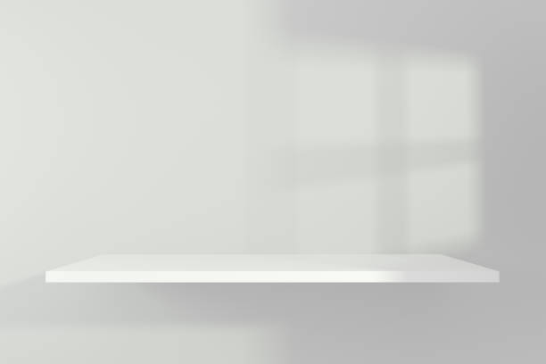 istock white shelf for product showcase or display with window light, beautiful white background, 3d render illustration 1336011218