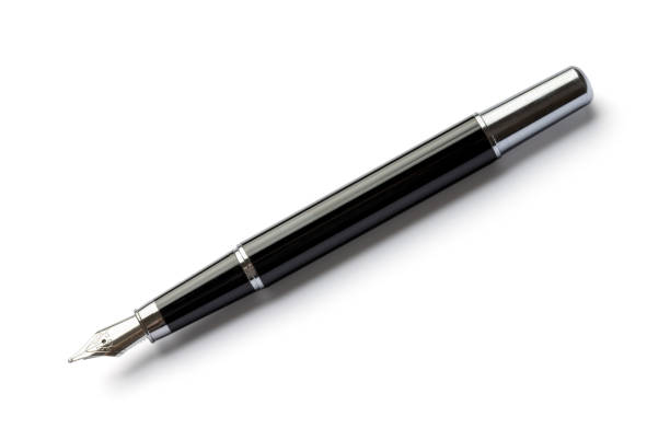 stylo plume sur fond blanc - fountain pen photos photos et images de collection