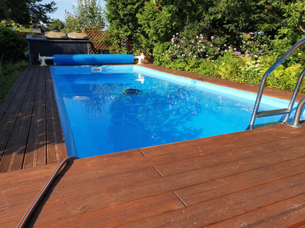 istock Floor vacuum cleaner for the pool 1336038111