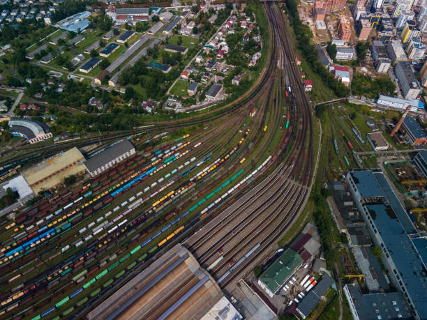 istock aerial view of railroad hub 1336041652