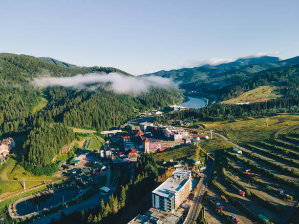 istock panoramic view of bukovel in Ukrainian carpathian mountains 1336041658