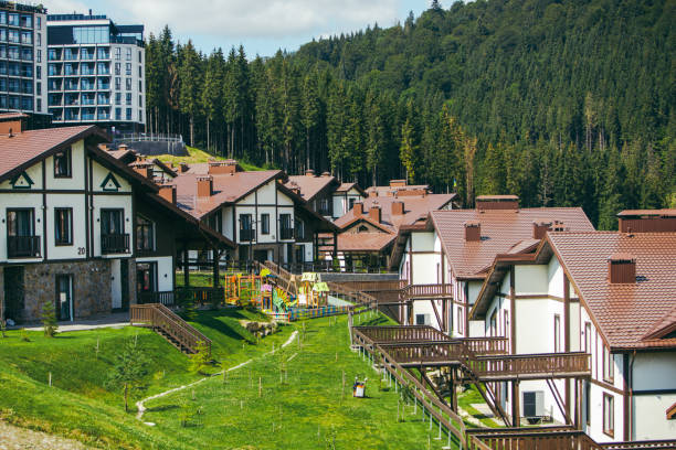 istock panoramic view of carpathian mountains resort 1336041678