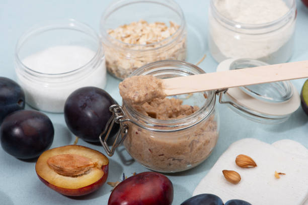 istock Plum face and body scrub. 1336042719