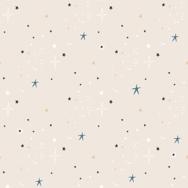 Seamless abstract pattern with stars and dots. Creative kids texture for fabric, wrapping, textile, wallpaper, apparel. Vector illustration Seamless abstract pattern with stars and dots. Creative kids texture for fabric, wrapping, textile, wallpaper, apparel. Vector illustration scandinavian culture stock illustrations