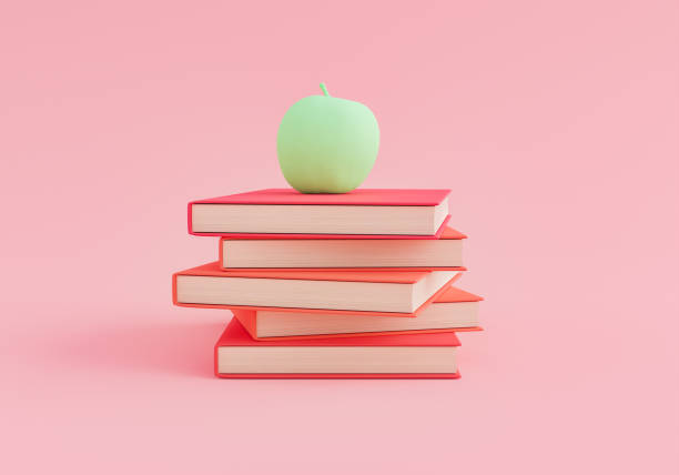 istock minimal books with an apple on top 1336047234