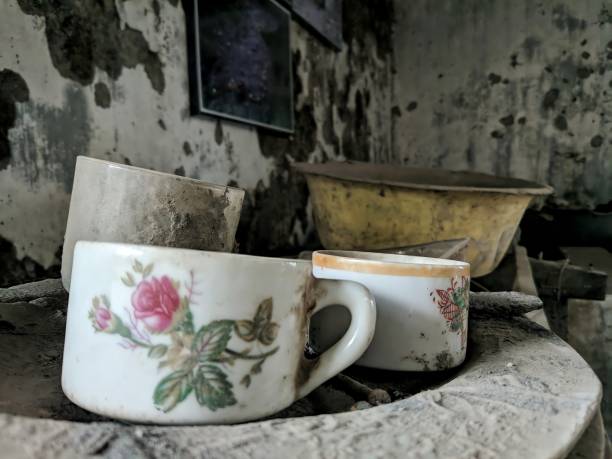 istock Damaged items caused by eruption of the volcanic mountain called Merapi 1336047868