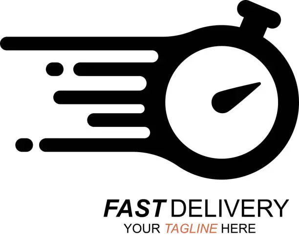 Vector illustration of Fast Food Delivery Logo