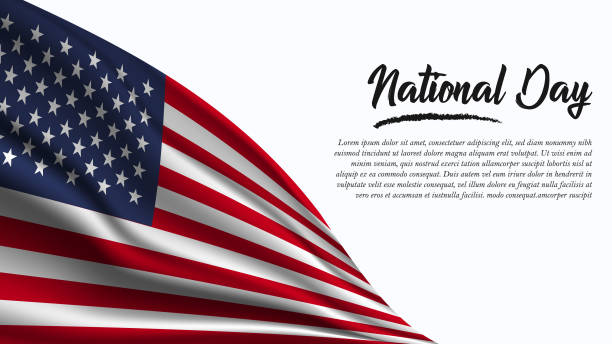 istock National Day Banner with United States Flag background 1336058335