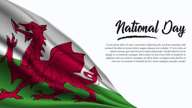 istock National Day Banner with Wales Flag background 1336061324