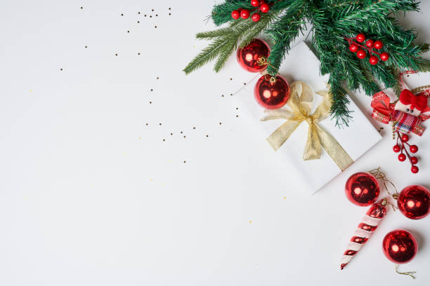 istock Christmas gift and festive baubles 1336061338