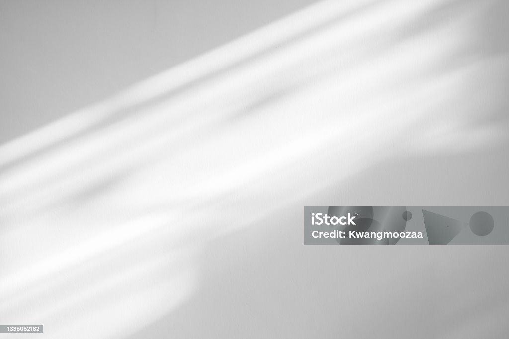 Window shadow drop on white wall background Wall - Building Feature Stock Photo