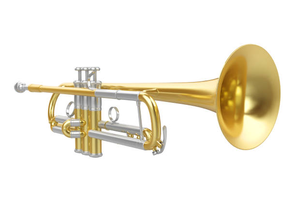 istock Golden Trumpet Isolated 1336066959
