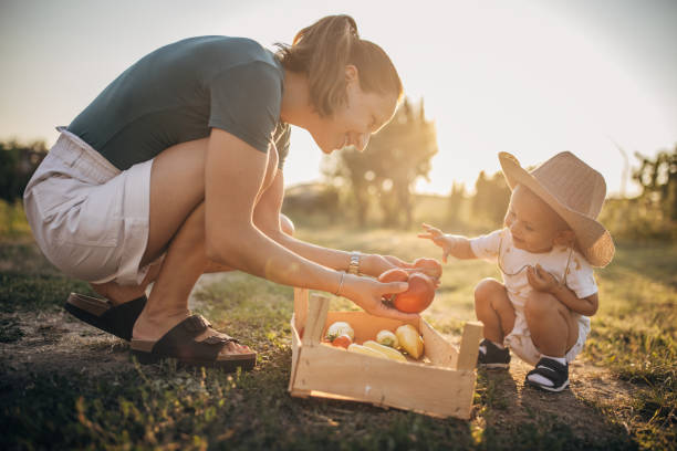 istock Mother and son on a farm 1336070533