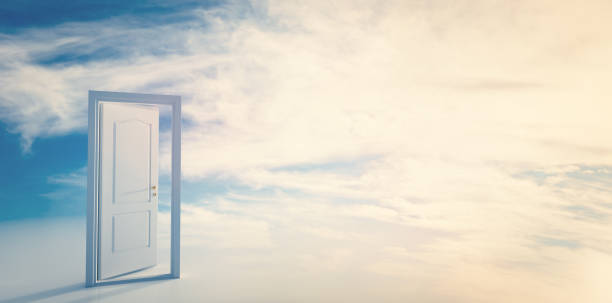 istock Open door to hope, new life, change 1336071773