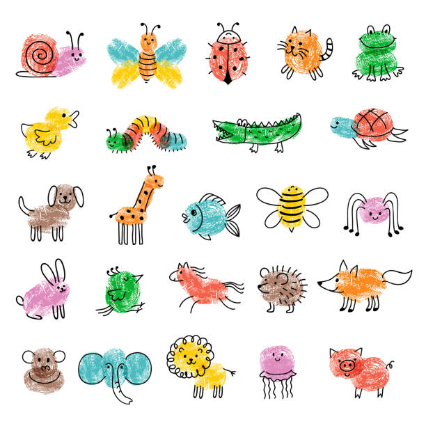 Desenho animado jogo de pintura a cores de insetos