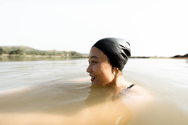 istock Swimming in the lake 1336078820