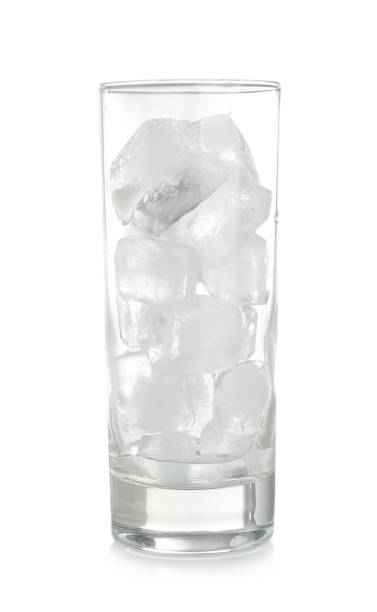 istock Ice cubes in glass isolated on white 1336079398