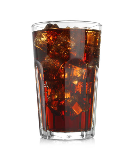 istock Tasty drink with ice cubes isolated on white 1336079460