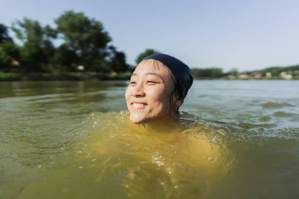istock Swimming in the lake 1336079478