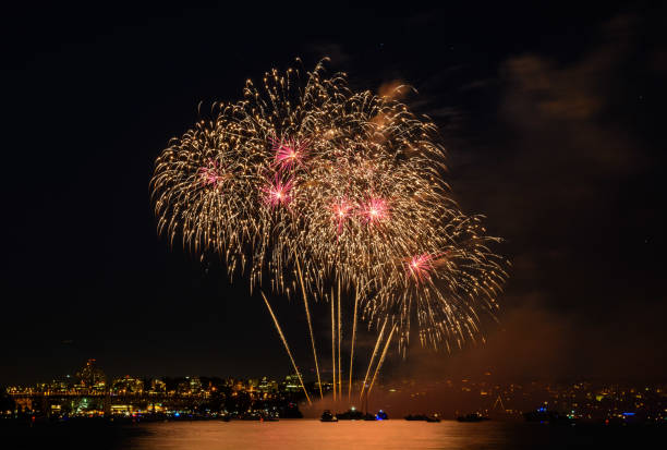istock beautiful fireworks. colorful fireworks. 1336080917