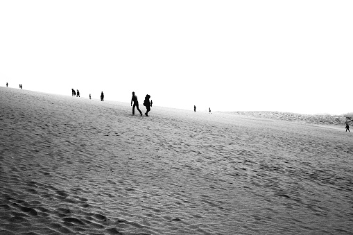 Dunes , Silhouette of people