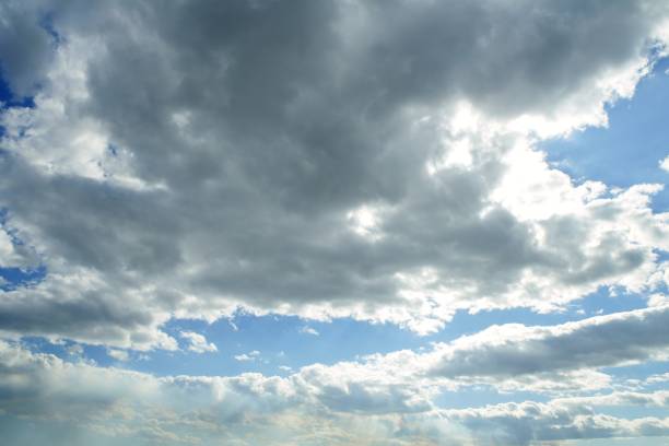 istock Blue beautiful sky with white clouds  in sunny day 1336082346