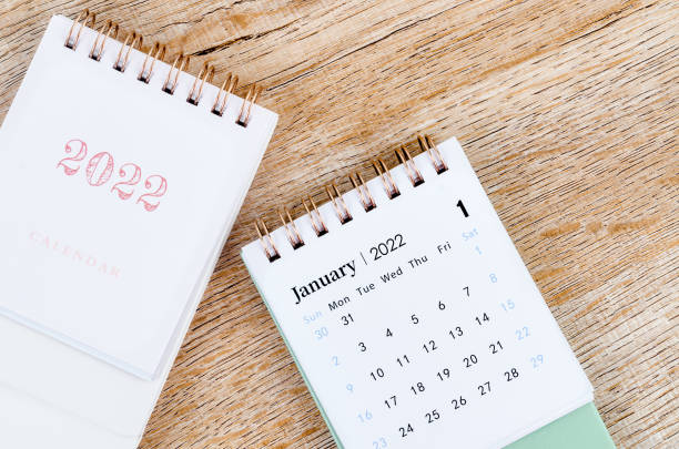 istock January calendar 2022 on wooden 1336094749