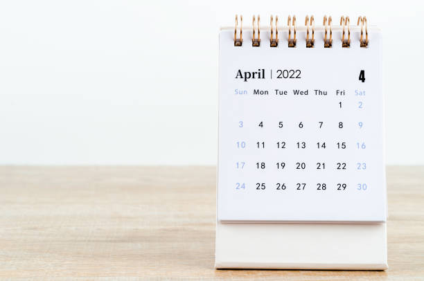 istock April calendar 2022 on wooden table 1336094855