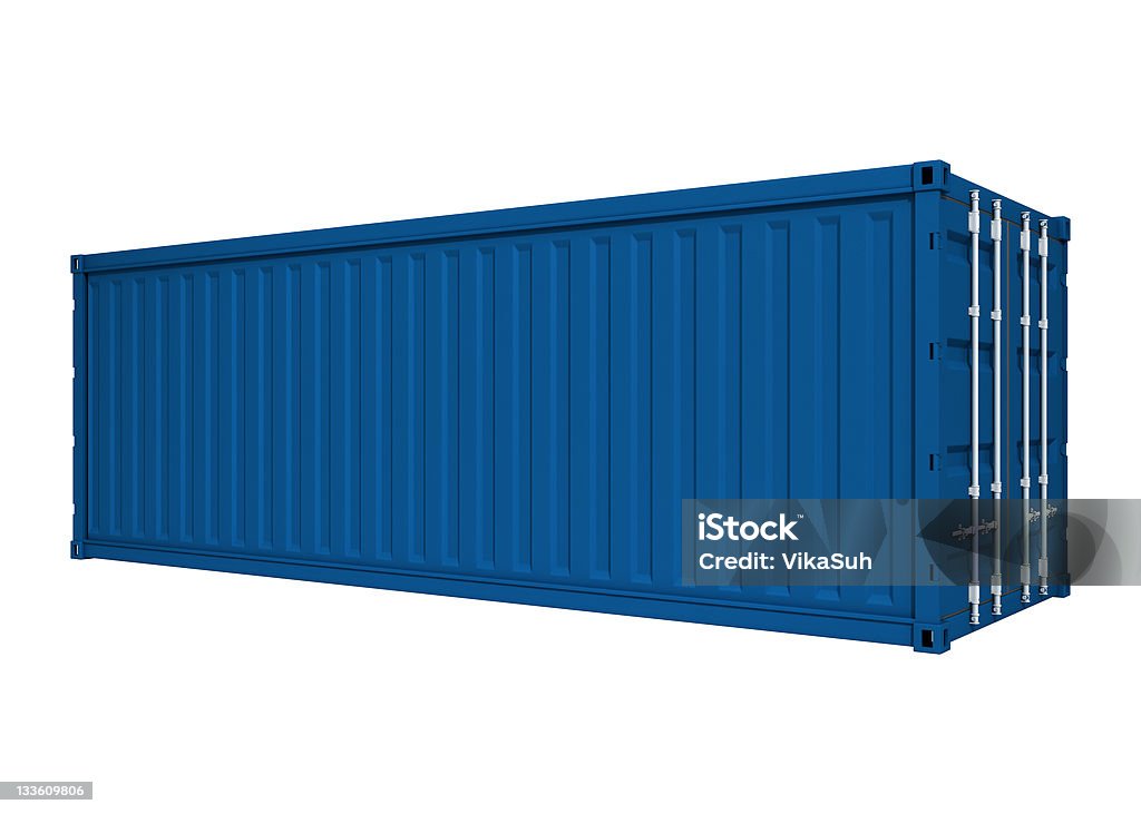 Container Single Blue Blue Container Stock Photo - Download Image Now - Blue, Cargo Container ...