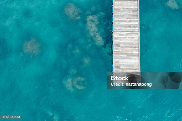 Jetty Aerial Top View Stock Photo - Download Image Now - Jetty, Aerial View, Above