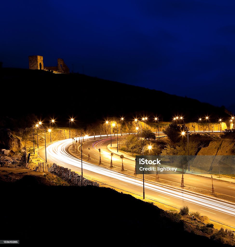 Corsa di automobili di notte - Foto stock royalty-free di Africa