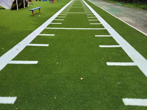 istock green grass or lawn racing strip at park 1336104840