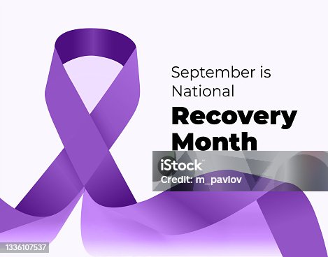 istock September is National Recovery Month. Vector illustration with ribbon 1336107537