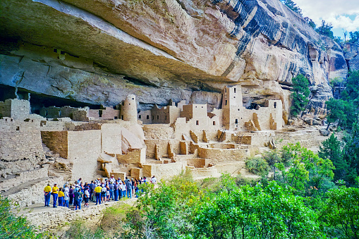 View of Cliff Palace in Mesa Verde National Park, Colorado, USA