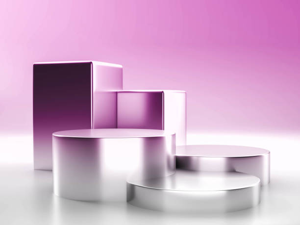 istock Pedestal for display, shelf beyond imagination, Platform for design,Blank product stand.3D rendering 1336116566