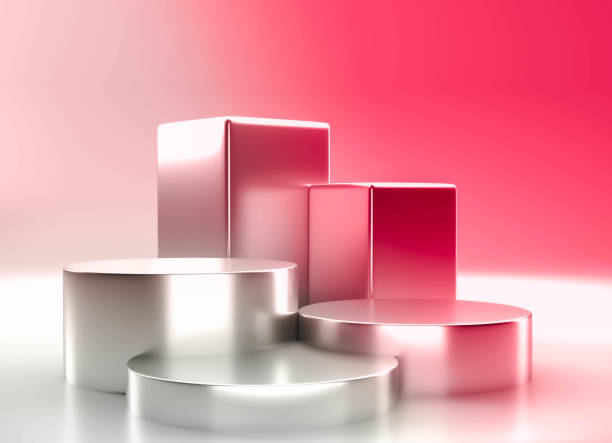 istock Pedestal for display, shelf beyond imagination, Platform for design,Blank product stand.3D rendering 1336116585
