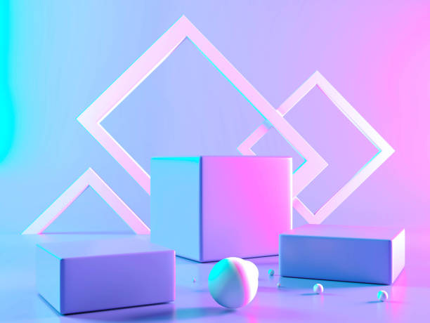 istock Pedestal for display, shelf beyond imagination, Platform for design,Blank product stand.3D rendering 1336116591
