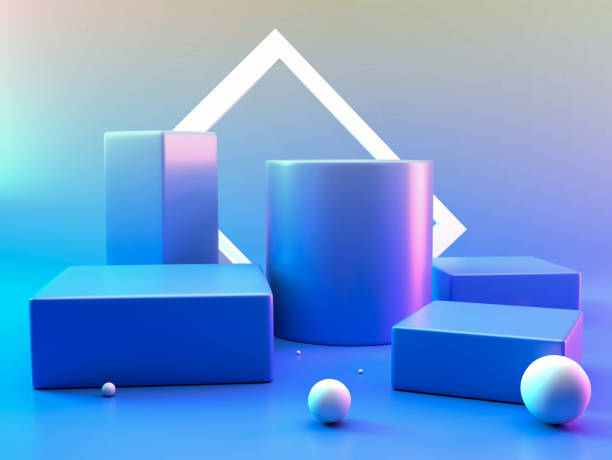 istock Pedestal for display, shelf beyond imagination, Platform for design,Blank product stand.3D rendering 1336116651