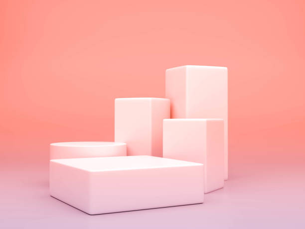 istock Pedestal for display, shelf beyond imagination, Platform for design,Blank product stand.3D rendering 1336116766
