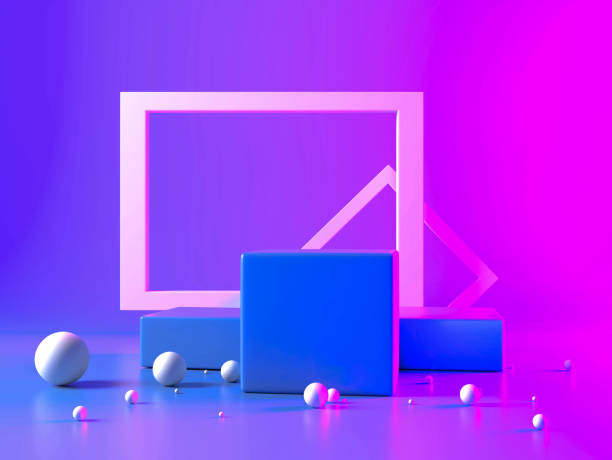 istock Pedestal for display, shelf beyond imagination, Platform for design,Blank product stand.3D rendering 1336116857