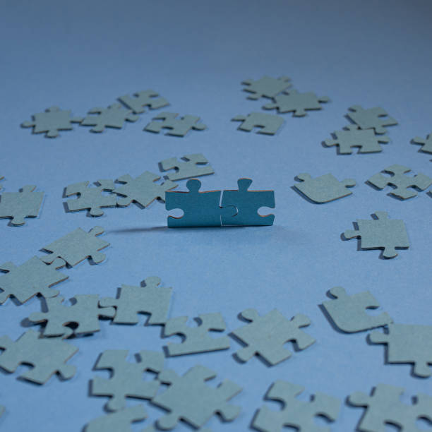 istock An ideal couple, two elements from a large puzzle joined together, 1336117843