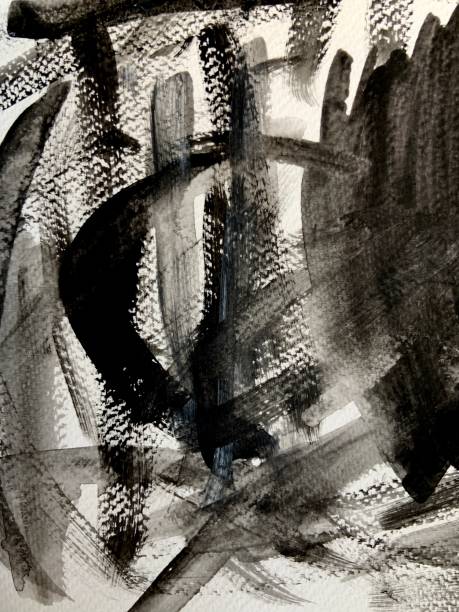 istock Black Watercolor Abstract Background 1336122634