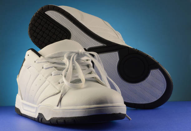 istock Pair of Mens White Shoes 1336122862