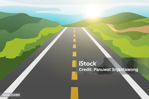 1,200+ Country Road Sunset Stock Illustrations, Royalty-Free Vector