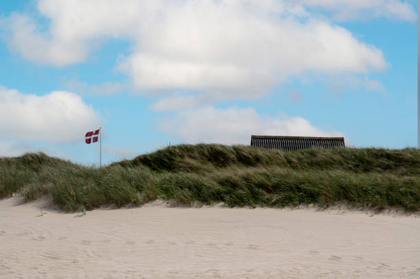 北海のビーチの家 - denmark beach beach house house ストックフォトと画像
