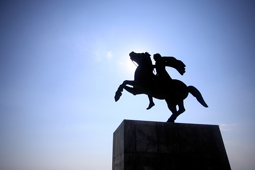 Alexander the Great Statue in Thessaloniki, Greece.