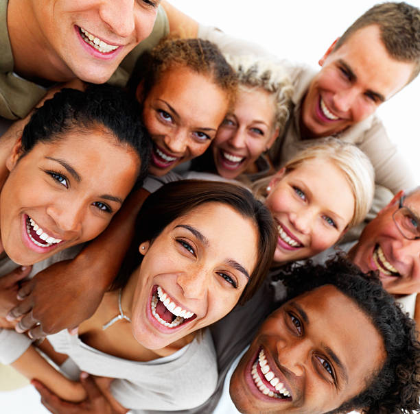 Close-up of cheerful friends Close-up of cheerful friends stars in your eyes stock pictures, royalty-free photos & images