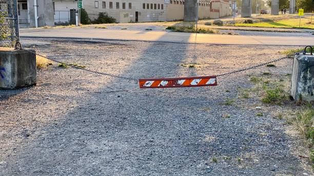 istock ramp stop sign restriction area no more way closed gates 1336133926